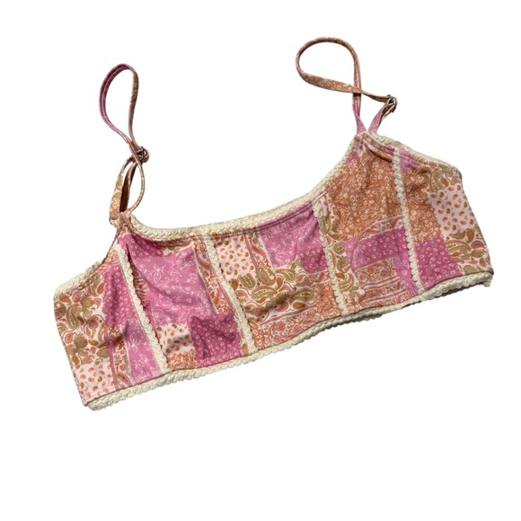 Elysiian Nantucket Bikini NWT Top (Sz L) and NWOT Bottom (Sz S) - Pink Paisley - Picture 8 of 16